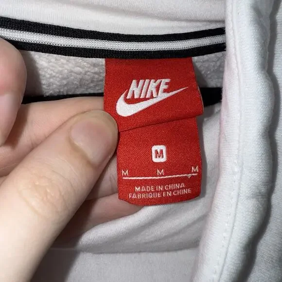 Nike Women’s Rally Metallic Pullover Hoodie Funnel Neck White Size Medium - Picture 5 of 6